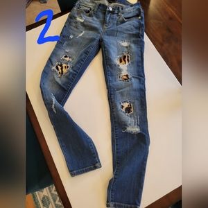 Judy Blue Leopard inset skinny jeans size 26